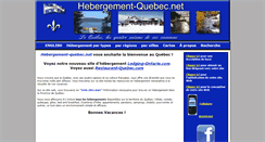 Desktop Screenshot of hebergement-quebec.net