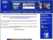 Tablet Screenshot of hebergement-quebec.net